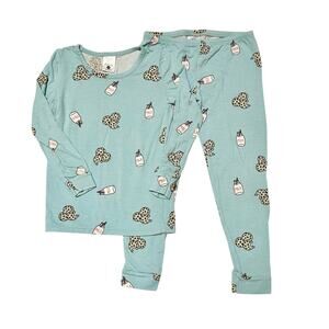 Lovey & Grink Milk and Cookies Modal Two Piece PJ Set Size 4T